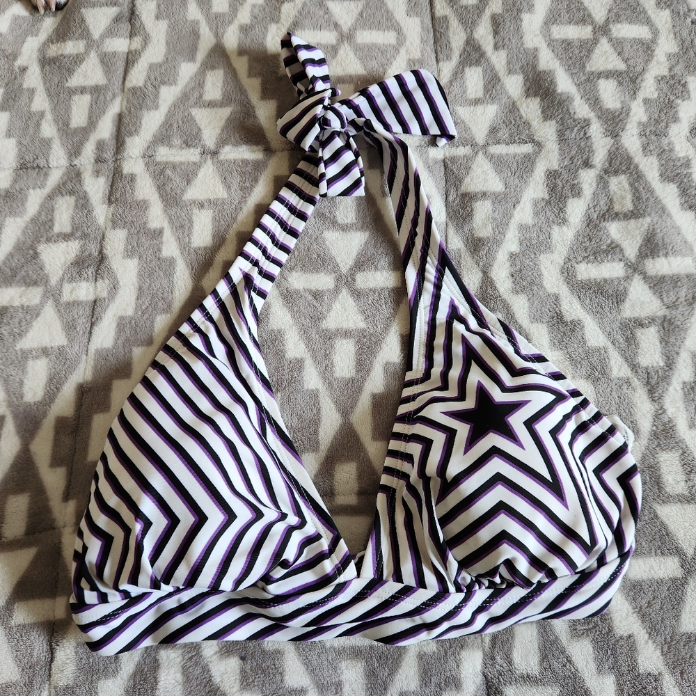 Converse striped bikini top